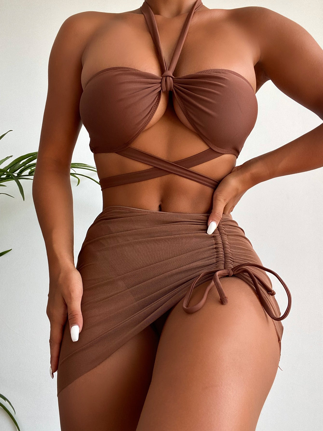 Solid Bikini Set