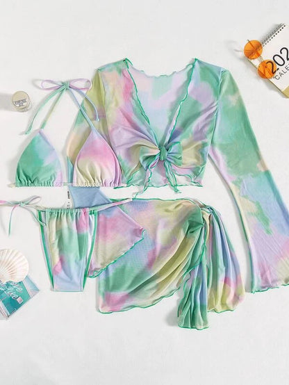 Tie Slit Bikini Set