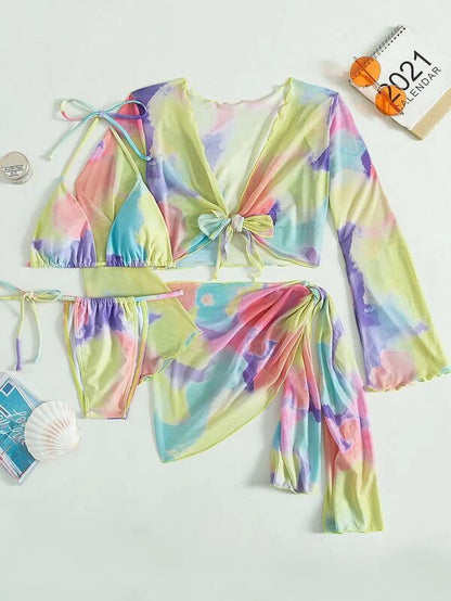 Tie Slit Bikini Set