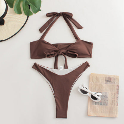 Slit One-Piece Swimsuit