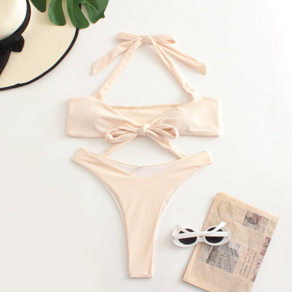 Slit One-Piece Swimsuit