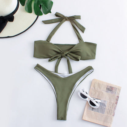 Slit One-Piece Swimsuit