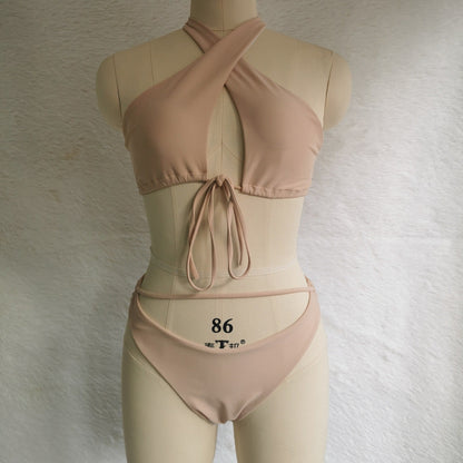 Tie Slit Bikini Set