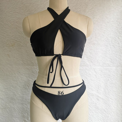Tie Slit Bikini Set