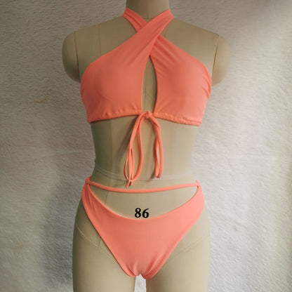 Tie Slit Bikini Set