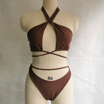 Tie Slit Bikini Set