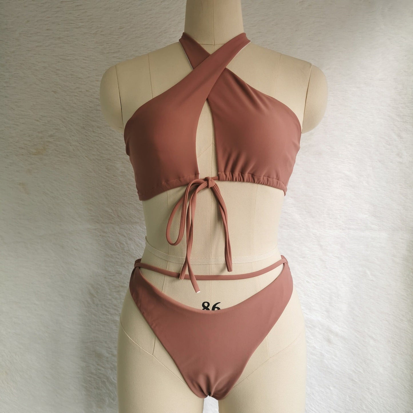 Tie Slit Bikini Set
