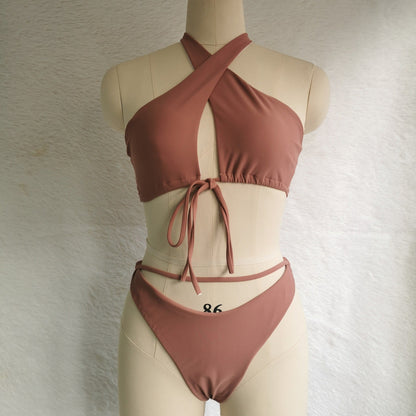 Tie Slit Bikini Set