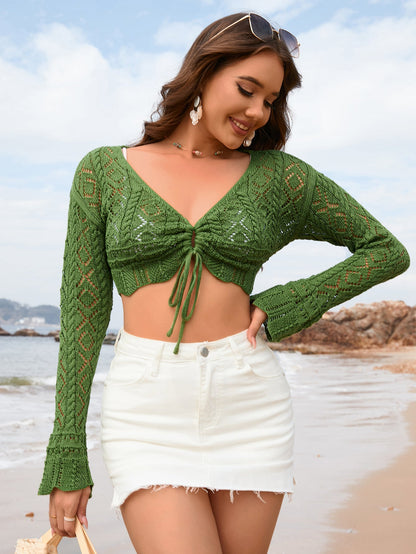 V-Neck Knit Cover-Up