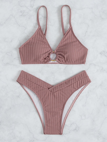 Solid Bikini Set
