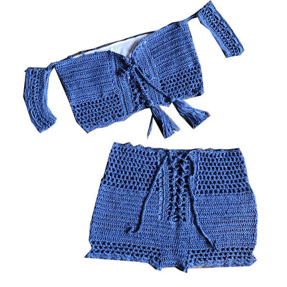 Strap Crochet One-Piece Swimsuit