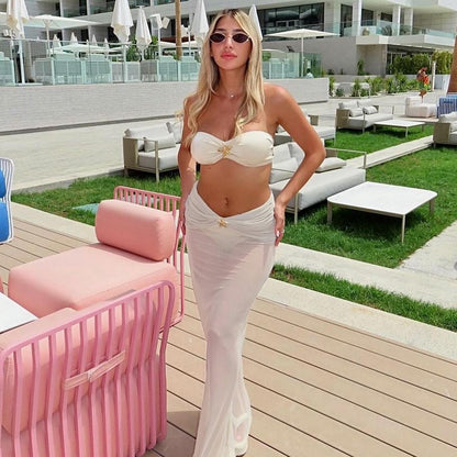 Triple Slit Bikini Set