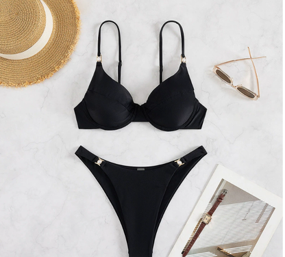 Solid Bikini Set