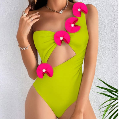 Solid One-Piece Swimsuit