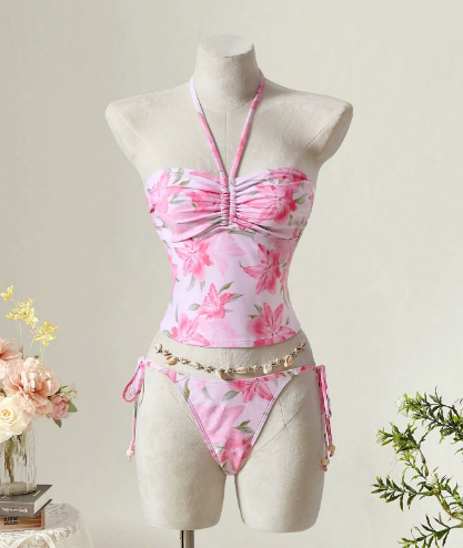 Slit One-Piece Swimsuit