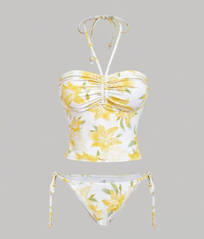 Slit One-Piece Swimsuit