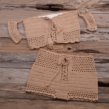 Strap Crochet One-Piece Swimsuit