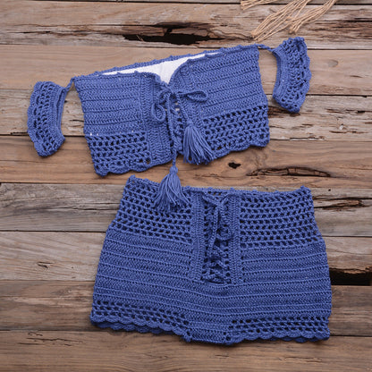 Strap Crochet One-Piece Swimsuit
