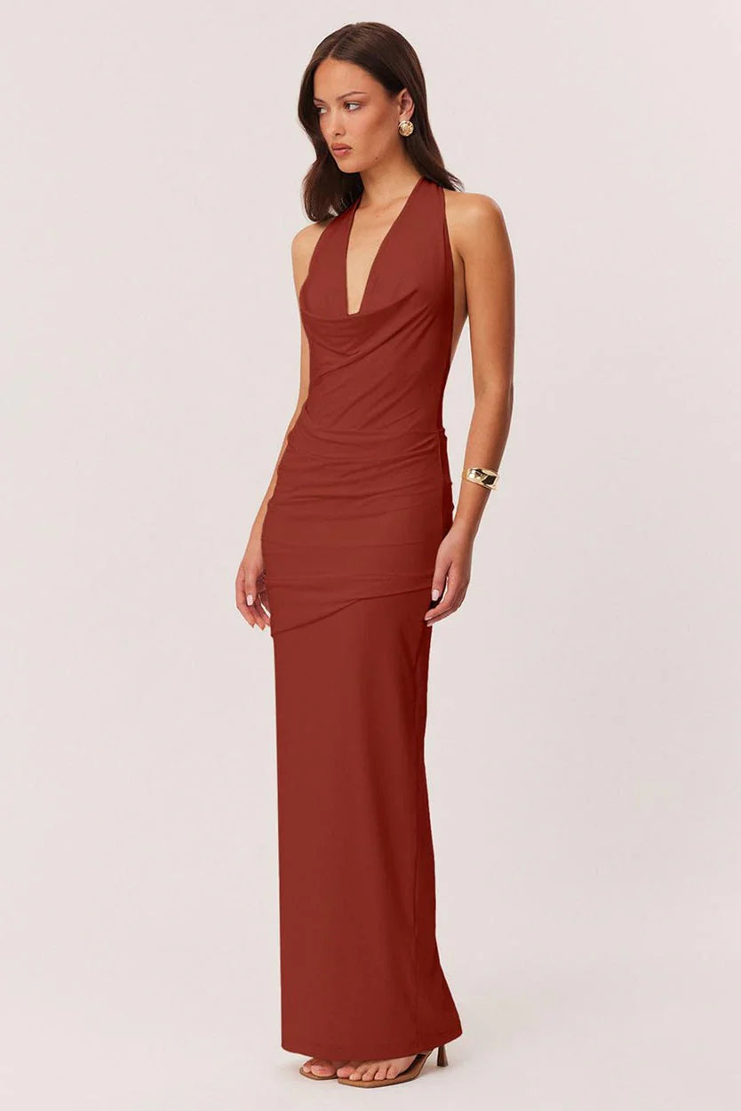Anita Maxi Dress - Rust