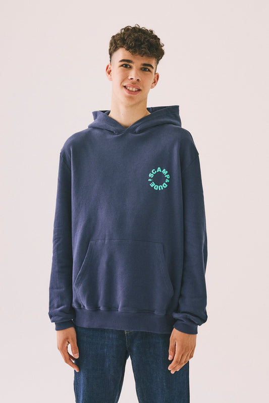 Men's Navy with Green Graphic Hoodie