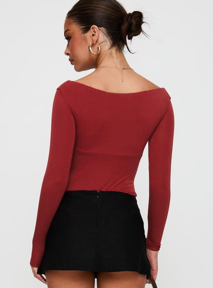 Loveydove Bodysuit Burgundy
