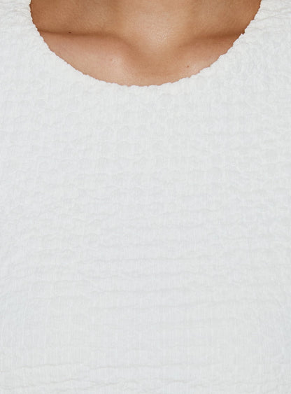 Feel So Close Textured Top White