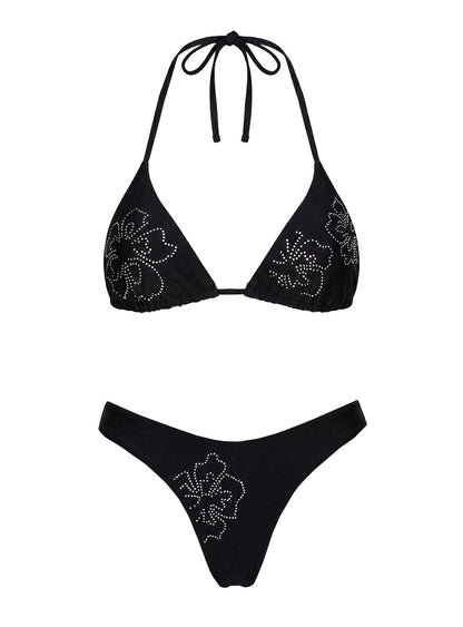 Wildfire Waves Triangle Bikini Top Black