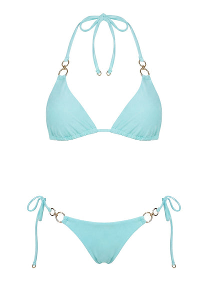 Coastal Chaos Tie Side Bikini Bottoms Blue