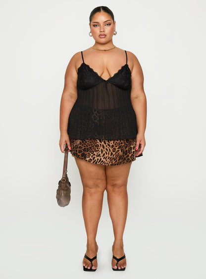 Zami Pleat Top Black Curve