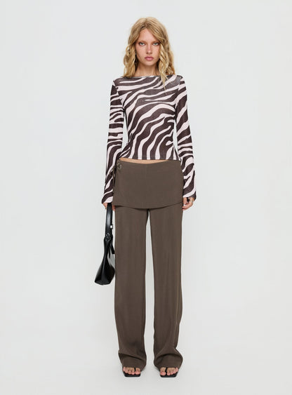 Casidee Long Sleeve Top Zebra