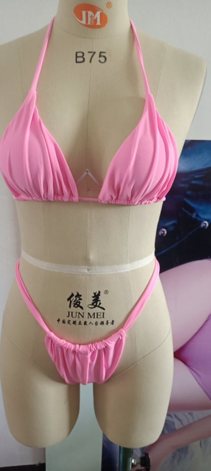 Slit Strap Bikini Set