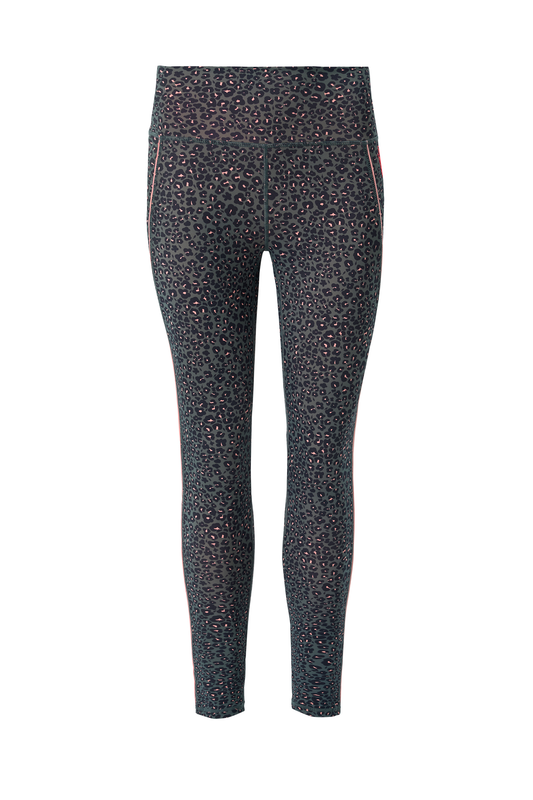 Khaki Micro Floral Full Length Lightweight Leggings