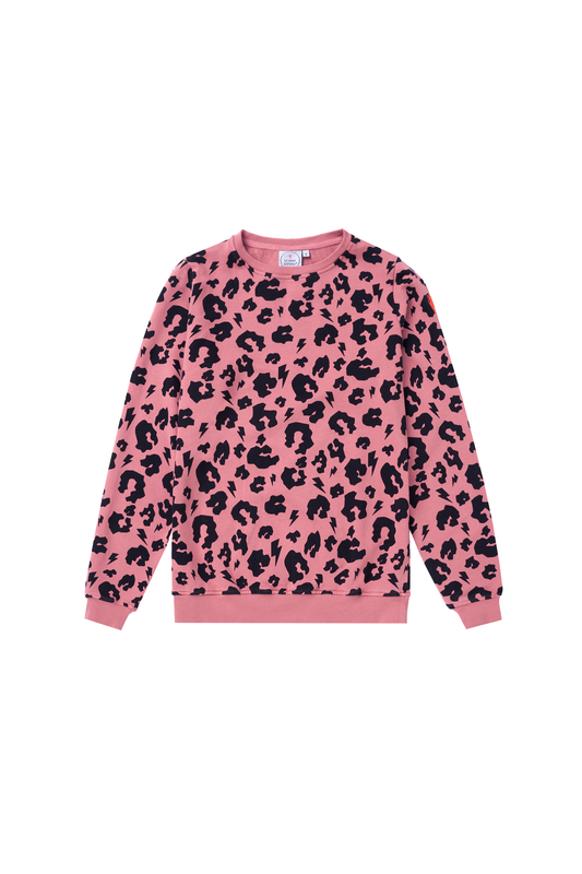 Coral with Black Leopard Classic Archive Sweatshirt