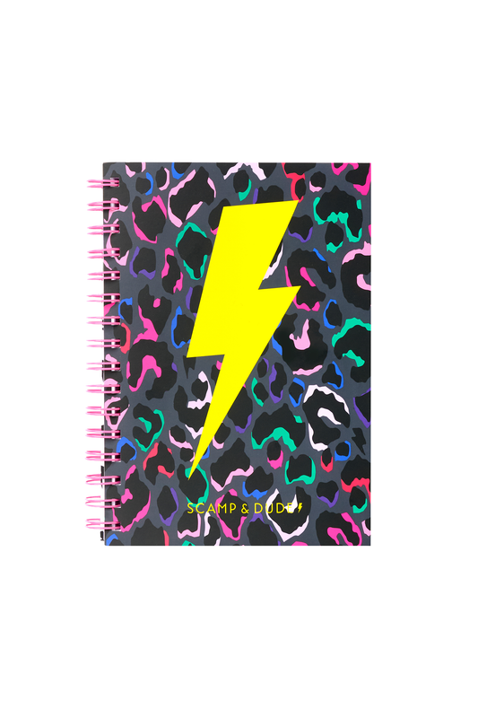 Grey with Rainbow Shadow Leopard Supercharged A5 Notebook