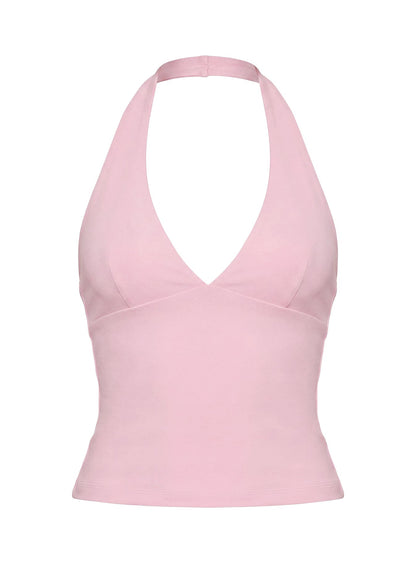 Habitual Active Longline Plunge Neck Tank Top Pink