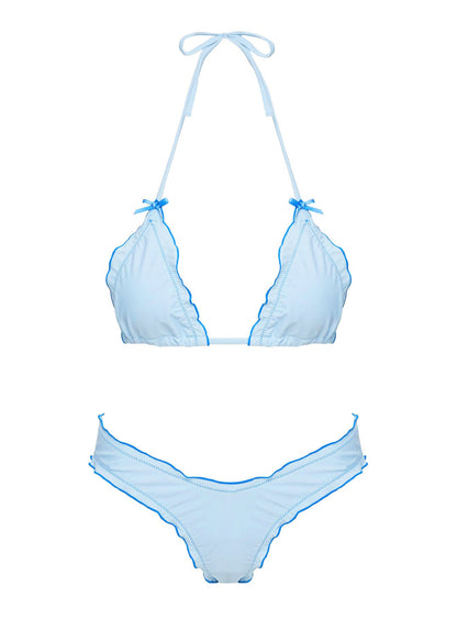 Kathrine High Cut Cheeky Bikini Bottoms Sky Blue