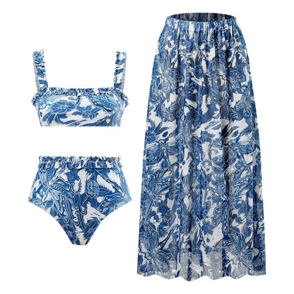 Retro Slit One-Piece Swimsuit