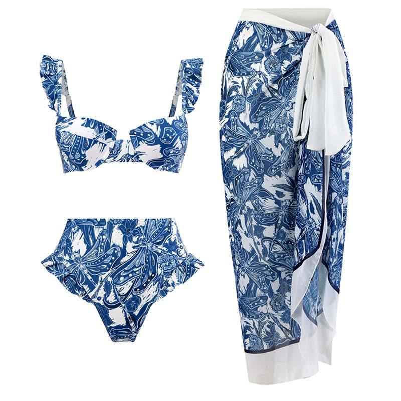 Retro Slit One-Piece Swimsuit