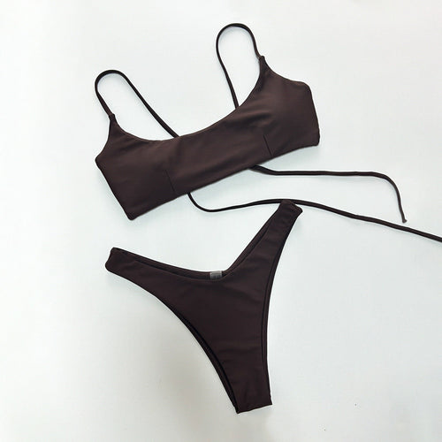 Solid Bikini Set