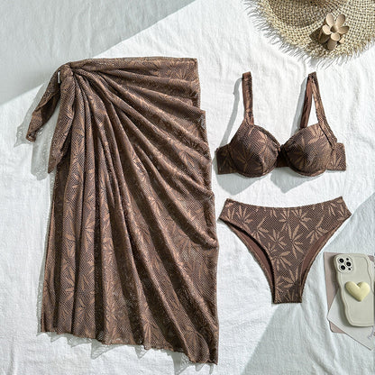 Wave Print Vacation One-Piece Swimsuit
