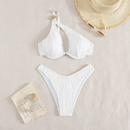 White Slit Bikini Set
