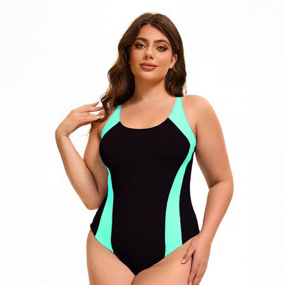 Plus Size Sports One-Piece Swimsuit