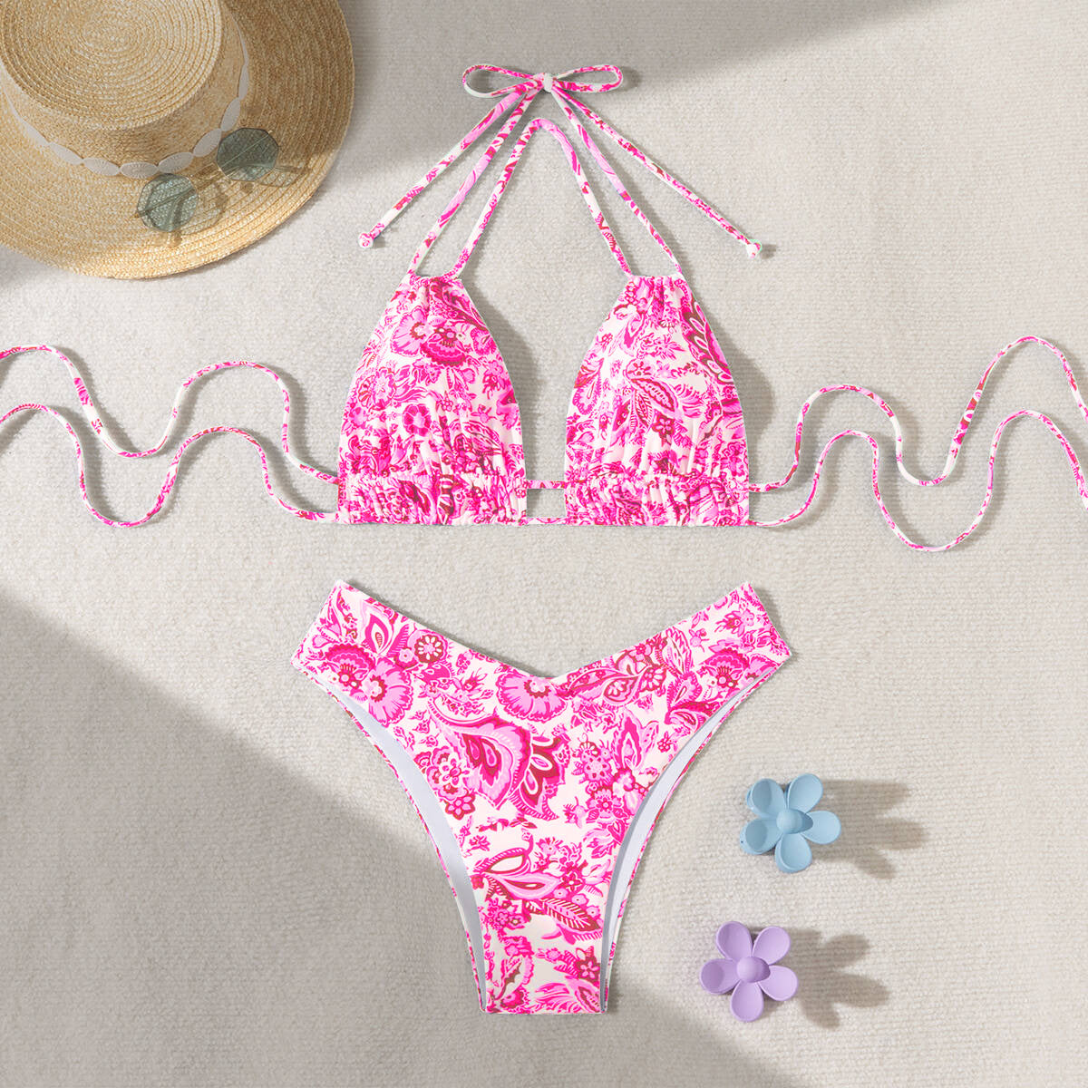 Solid Bikini Set