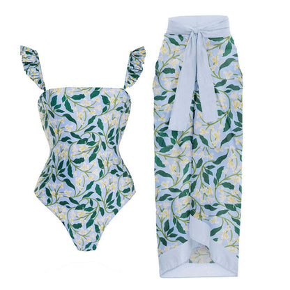 Raw Hem One-Piece Swimsuit