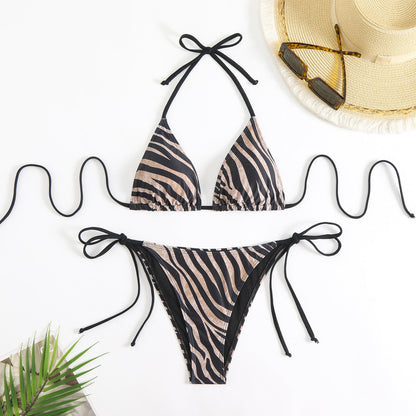 Zebra Print Bikini Set