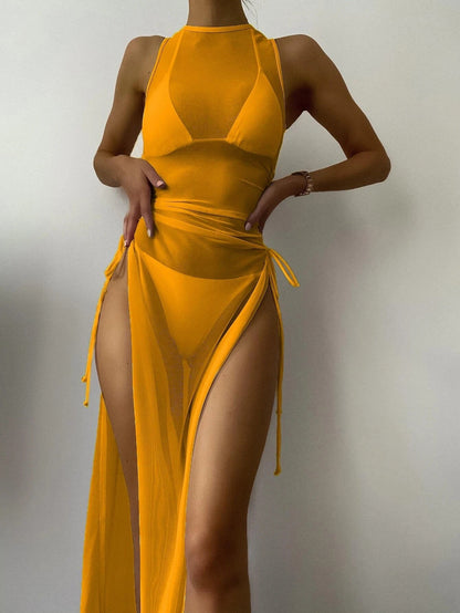 Triple Slit Bikini Set