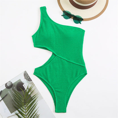 Wrinkle Chambray Bikini Set