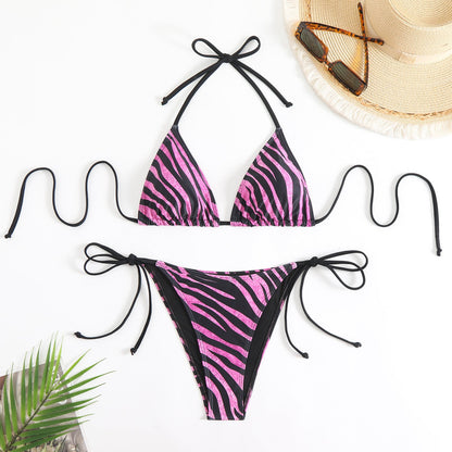 Zebra Print Bikini Set
