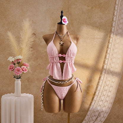 Slit Bikini Set