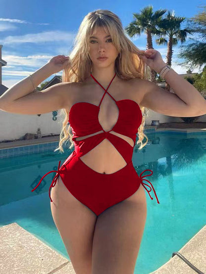 Triangle One-Piece Swimsuit